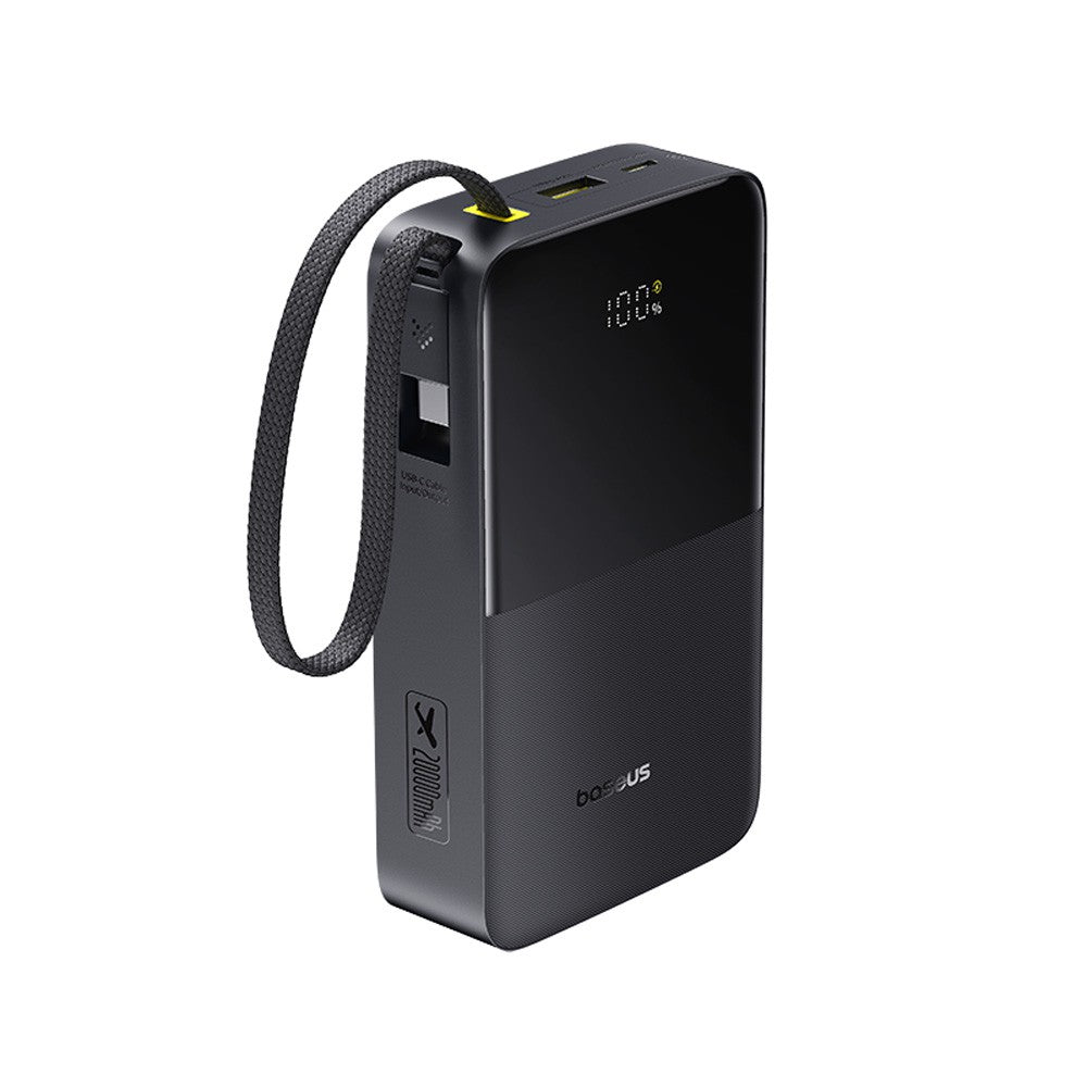 Baseus EnerFill FC51 Bipow2 Pro Digital Display Power Bank with Built-in Cable 20000mAh 22.5W