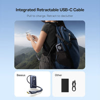 Baseus EnerCore CR11 Power Bank With Retractable Cable 10000mAh 45W-Cosmic Black
