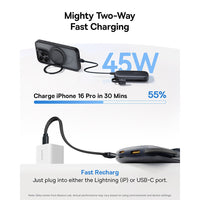 Baseus EnerFill FC21 Qpow 3 Ultra Digital Display Power Bank With Detachable Cable 10000mAh 45W
