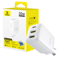 Baseus EnerFill FN11 Fast Charger 2U+C 30W AU Moon White
