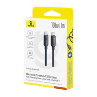 Baseus Foamed Silicone Fast Charging Data Cable USB-C to USB-C 100W (1m)