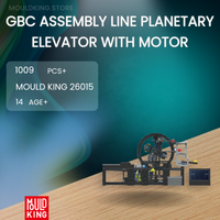 MOULD KING 26015 GBC Assembly Line Planetary Elevator With Motor with 1009 Pieces
