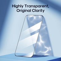 iPhone 16 Pro Max / 17 Pro Max / 18 Pro Max Kinglas 2 Packs 2.5D Full Coverage Silk Printing HD+ Clarity Glass Screen Protector
