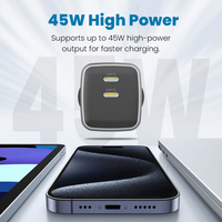 iQuick NANO ENERGY 2 45W PD3.0 Dual USB-C Ports Charging Adapter
