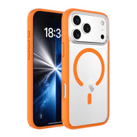 Dual Color Shockproof Transparent Case Cover With Magnetic Ring for iPhone 17 Pro / 18 Pro
