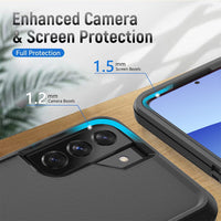 4-layer case construction - Hard Front PC Bumper, Hard PC, Soft TPU, Belt Clip
