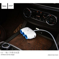 Hoco C1 Car Charger Splitter - White
