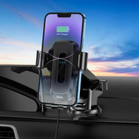 Hoco HW3 15W Fast Wireless Charger Center Console Car Holder - Black
