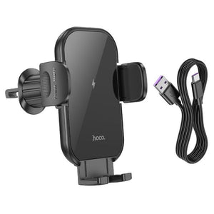 Hoco HW4 15W Air Vent Journey Wireless Car Holder - Black