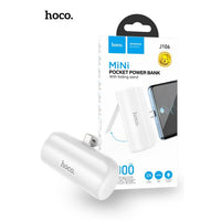 Hoco J106 5000mAh Pocket Power Bank With USB-C Connector - White
