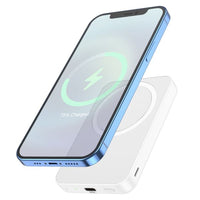 Hoco J109 15W PD20W 5000mAh Magnetic Wireless Charging Power Bank - White
