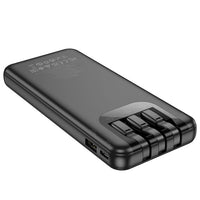 Hoco J114 All Cable and Digital Display 10000mAh Power Bank - Black
