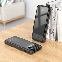 Hoco J114 All Cable and Digital Display 10000mAh Power Bank - Black
