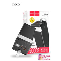 Hoco J86A 50000mAh 22.5W Powermaster Power Bank With LED Lamp - Black
