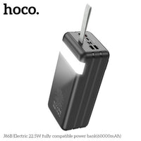 Hoco J86B 60000mAh 22.5W Powermaster Power Bank With LED Lamp - Black
