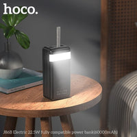 Hoco J86B 60000mAh 22.5W Powermaster Power Bank With LED Lamp - Black
