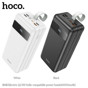 Hoco J86B 60000mAh 22.5W Powermaster Power Bank With LED Lamp - Black