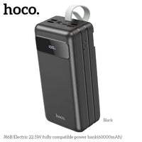 Hoco J86B 60000mAh 22.5W Powermaster Power Bank With LED Lamp - Black
