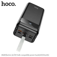 Hoco J86B 60000mAh 22.5W Powermaster Power Bank With LED Lamp - Black
