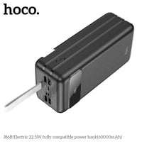 Hoco J86B 60000mAh 22.5W Powermaster Power Bank With LED Lamp - Black
