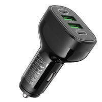 Hoco NZ11 Guide PD72W 2C2A Car Charger - Black
