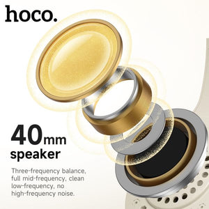 Hoco W46 Charm Bluetooth Headphones - White