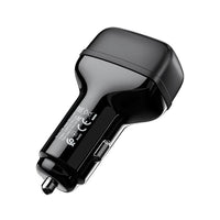 Hoco Z36 Dual USB-A Car Charger With USB-C Cable - Black
