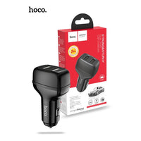 Hoco Z36 Dual USB-A Car Charger With USB-C Cable - Black
