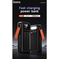 Hoco DB33 Plus 30000mAh 22.5W Sun Solar With Build in Cable Power Bank - Black
