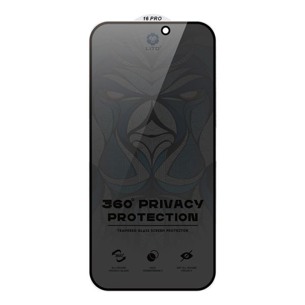 iPhone 16 Pro / 17 LITO LDG009 D Ultra 360 Privacy Full Glass - Clear