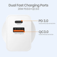 iQuick 20W PD3.0+QC3.0 Fast Charging Adapter
