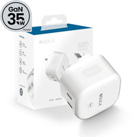 iQuick 35W USB-C Dual Ports Charging Adapter-White
