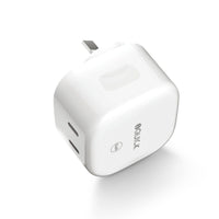 iQuick 35W USB-C Dual Ports Charging Adapter-White
