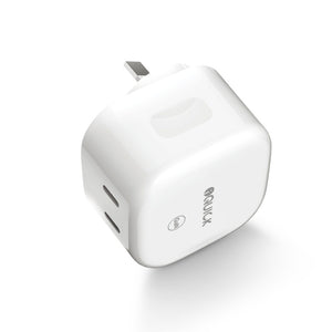 iQuick 35W USB-C Dual Ports Charging Adapter-White