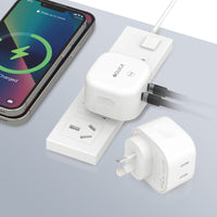 iQuick 35W USB-C Dual Ports Charging Adapter-White
