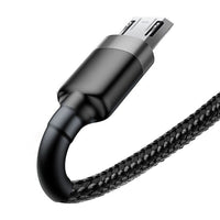 iQuick Braided Double Side Insertion Micro USB to USB-A Fast Charging Cable
