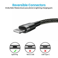 iQuick Braided Lightning to USB-A Fast Charging Cable
