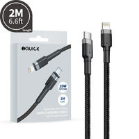 iQuick Braided USB-C to Lightning Fast Charging Cable
