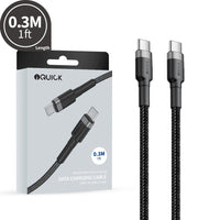 iQuick Braided USB-C to USB-C Fast Charging Cable
