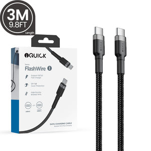 iQuick Braided USB-C to USB-C Fast Charging Cable