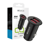 iQuick CQ1 36W Fast Car Charging Dual USB-A Ports
