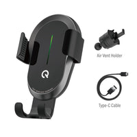 iQuick Z5 15W Wireless Charging Gravity Auto-scaling Car Holder
