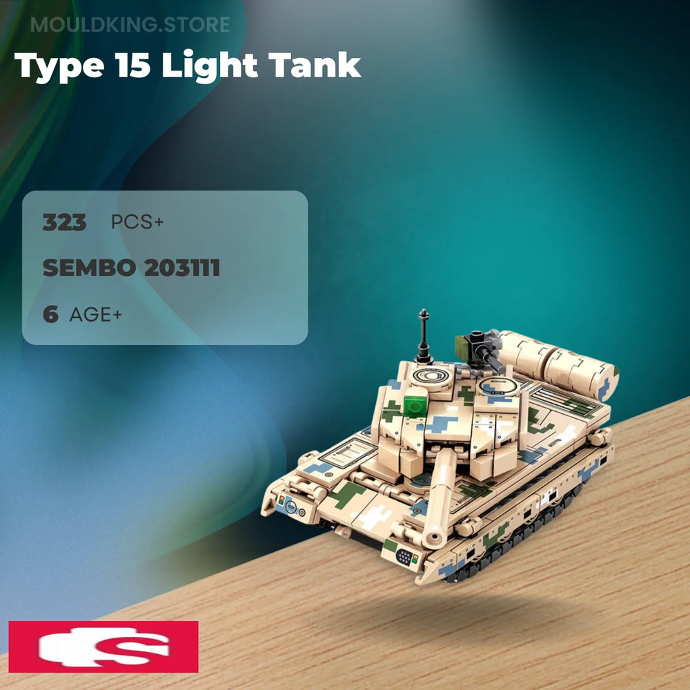 SEMBO 203111 Type 15 Light Tank with 323 Pieces