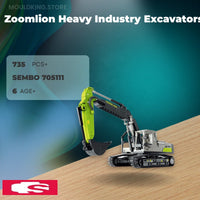 SEMBO 705111 Zoomlion Heavy Industry Excavators with 735 Pieces
