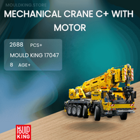 MOULD KING 17047 Mechanical Crane C+ With Motor with 2688 Pieces
