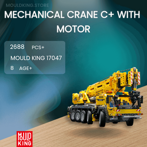 MOULD KING 17047 Mechanical Crane C+ With Motor with 2688 Pieces