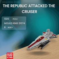 MOULD KING 21074 The Republic Attacked The Cruiser with 1320 Pieces
