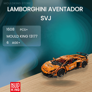 MOULD KING 13177 Lamborghini Aventador SVJ with 1608 Pieces