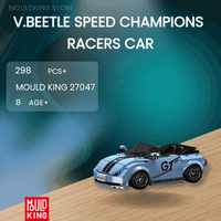 MOULD KING 27047 V.Beetle Speed Champions Racers Car with 298 Pieces
