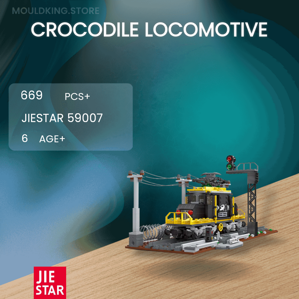 JIESTAR 59007 Crocodile Locomotive with 669 Pieces